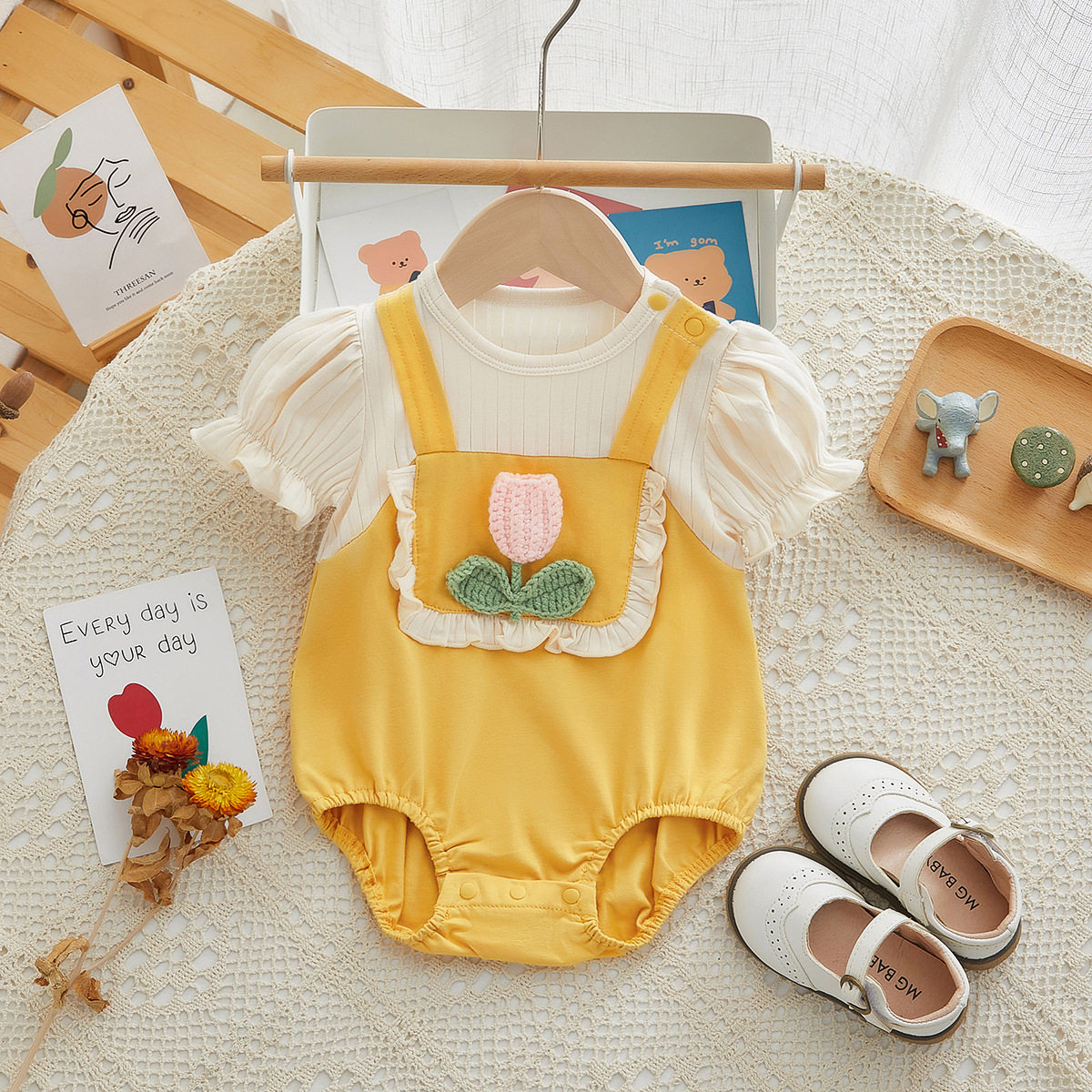 包屁衣婴儿夏装女宝宝短袖夏季薄款公主超萌满月百天照外出哈衣服