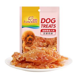 路斯优＋宠物磨牙100g肉干狗狗零食缠肉鸡鸭肉干条成幼犬洁齿奖励