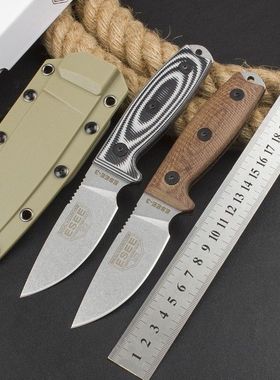 美国代工ESEE-3Rowen战术野外生存便携刀水果刀高硬度不锈钢刀具