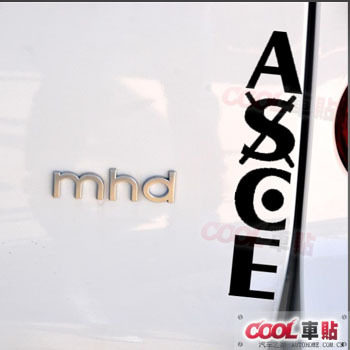海贼王纹身系列 艾斯 asce 英文反光车贴 车身机车机箱汽车贴纸