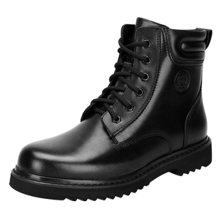 3513巡洋舰皮靴男士秋冬季户外工装棉靴雪地靴高帮鞋加绒加厚军勾