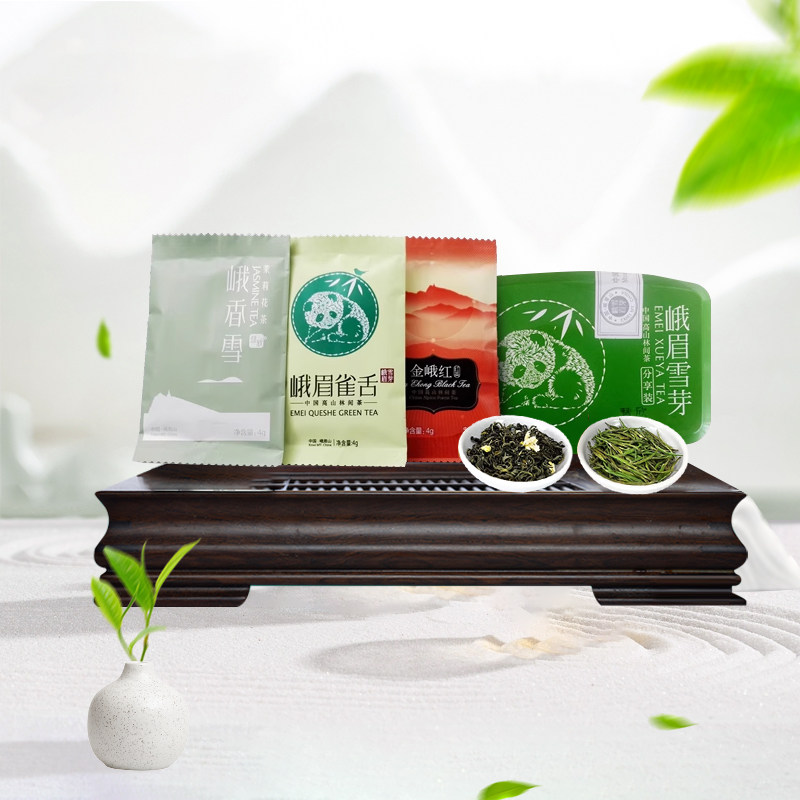 峨眉雪芽 品鉴装12g春茶雀舌绿茶花茶红茶
