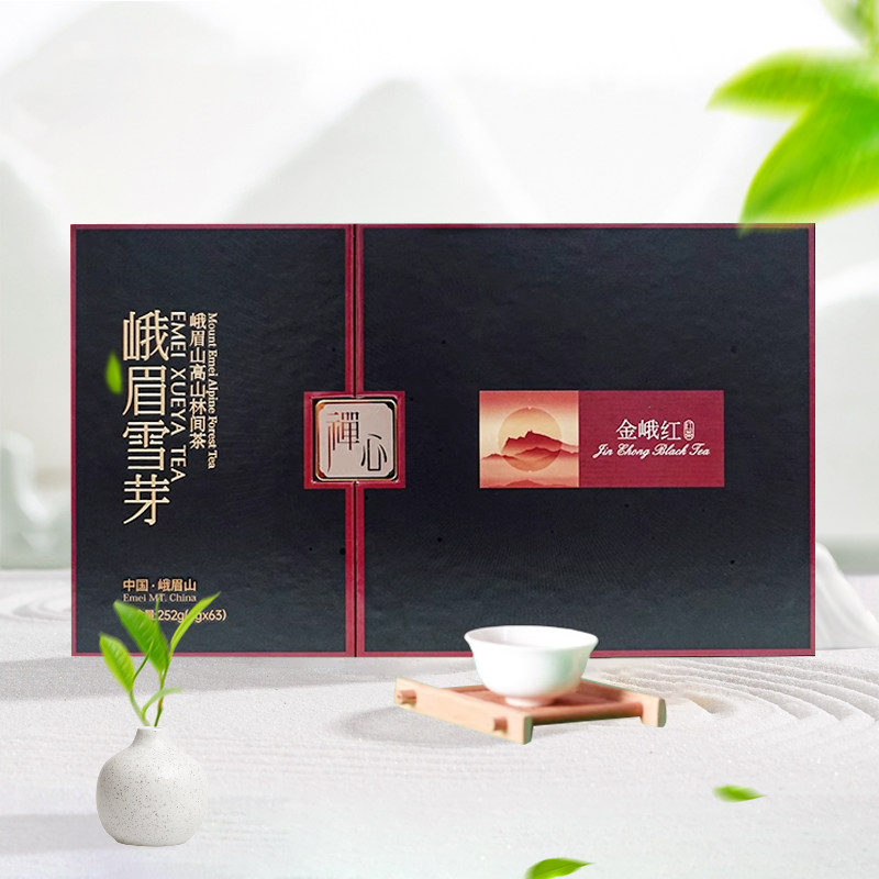 峨眉雪芽 金峨红禅心252g  四川峨眉山红茶礼盒装
