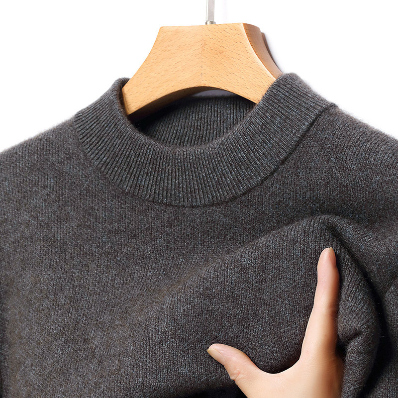 上海春竹100%羊毛男半高领冬季双股加厚宽松毛衣爸爸装针织打底衫,男装,针织衫/毛衣,淘宝优惠券,粉丝福利购,淘宝优惠卷