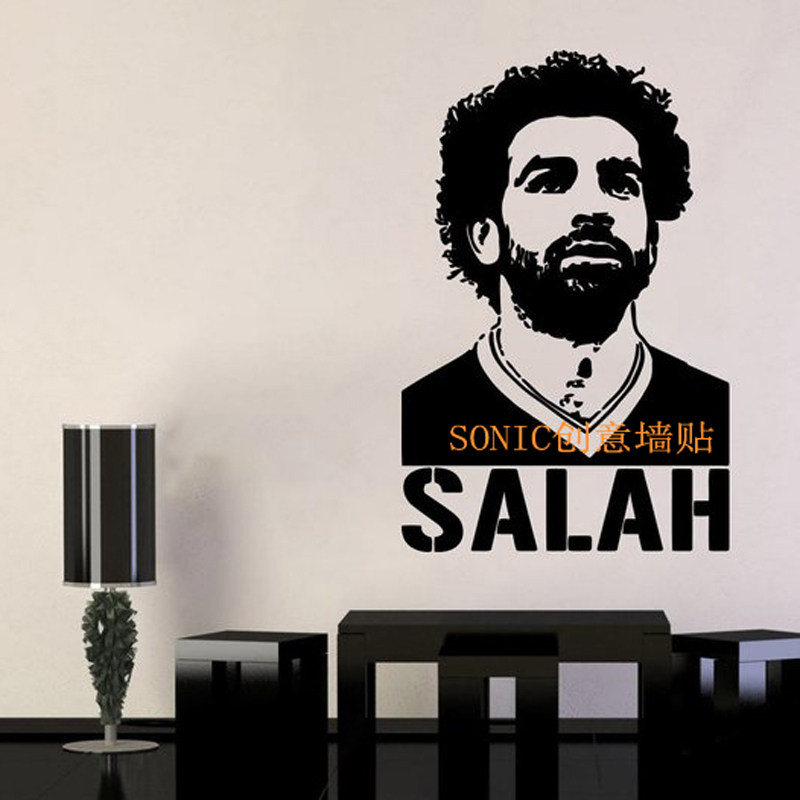 足球明星萨拉赫墙贴利物浦英超卧室客厅壁纸自粘可移除装饰壁贴纸|ruв категории Домашний быт, наклейки, стены наклейки - от Buy2taobao.com для оказания профессиональной услуги покупки агента Taobao