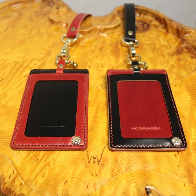 匠心 新禧马臀皮工号牌胸卡套证件 手工定制全皮工作牌工作证卡套