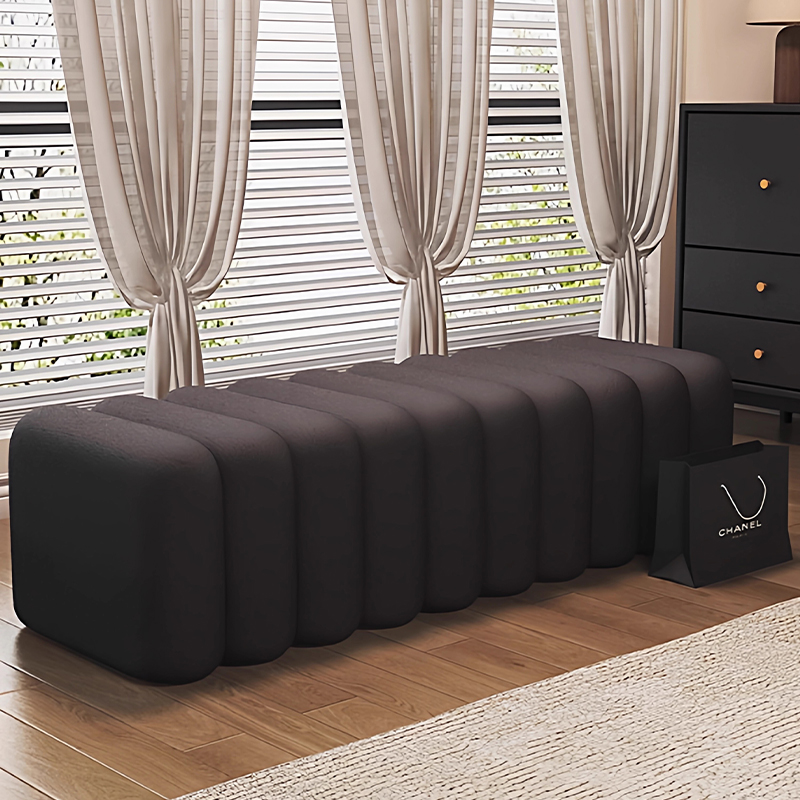 换鞋凳家用现代简约卧室床尾凳衣帽间沙发凳子门口可坐软包长条凳