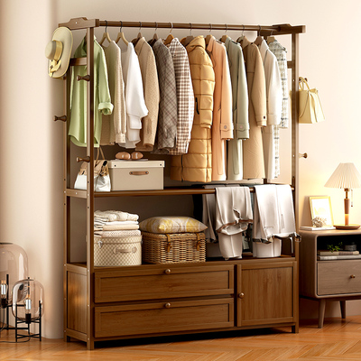 简易衣柜卧室落地挂衣架家用出租房加粗结实耐用收纳置物衣帽架子