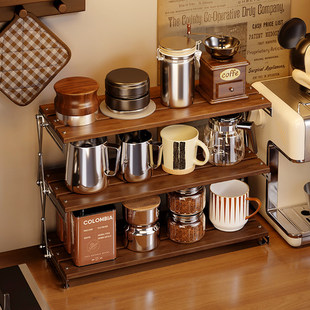 杯架桌面水杯架子茶杯咖啡杯户外小型折叠收纳整理架餐边柜置物架