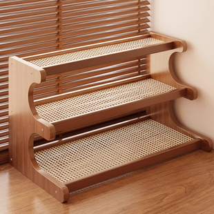 置物架花架子2024新款桌面小花架实木多层阶梯式梯形飘窗多肉专用