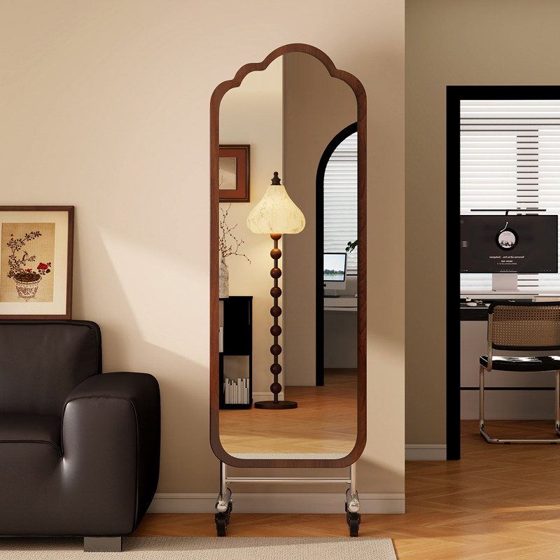 全身镜落地镜可移动滑轮穿衣镜