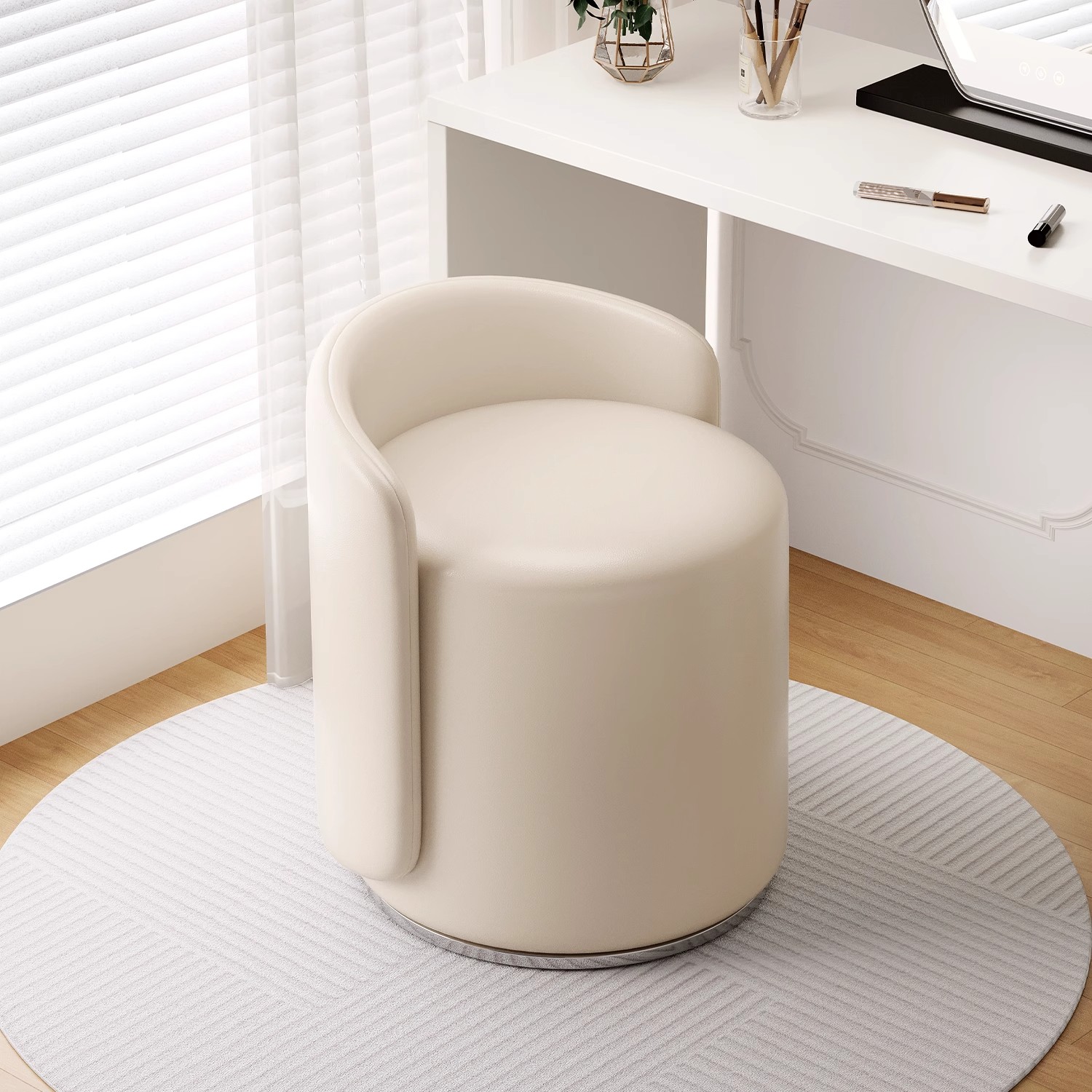 简约化妆凳家用可旋转凳子靠背