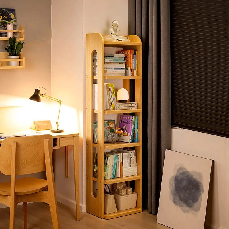 实木转角收纳置物架书柜