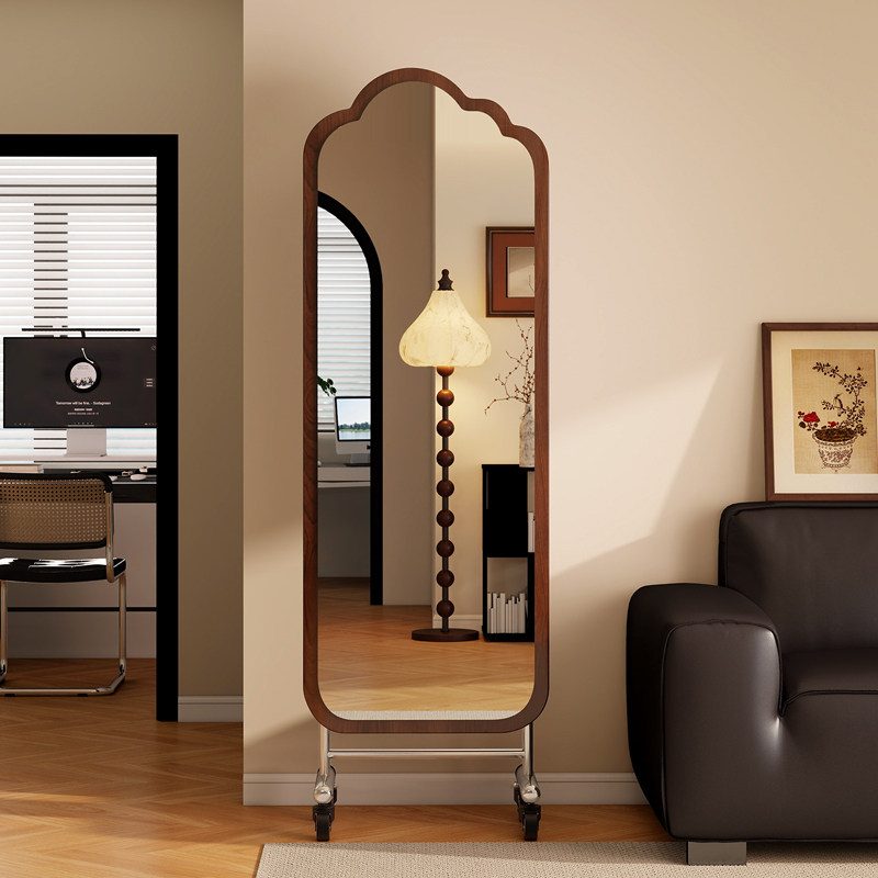 全身镜落地镜可移动滑轮穿衣镜