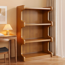 书架置物架落地书柜简易客厅一体靠墙边柜多层收纳储物柜卧室柜子