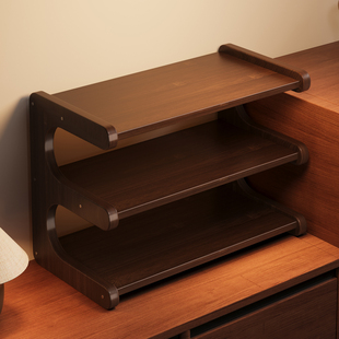 实木桌面杯架置物架桌上多层收纳家用台面放杯子咖啡杯茶杯茶具架