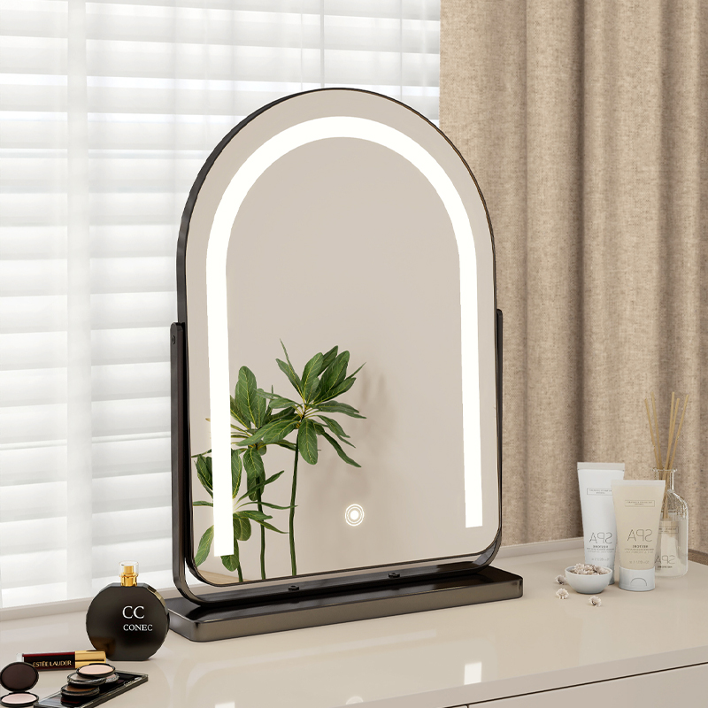 台式化妆镜拱形桌面led梳妆镜