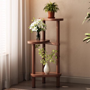 实木花架子客厅落地式置物架阳台多肉花盆架室内展示植物摆放架子