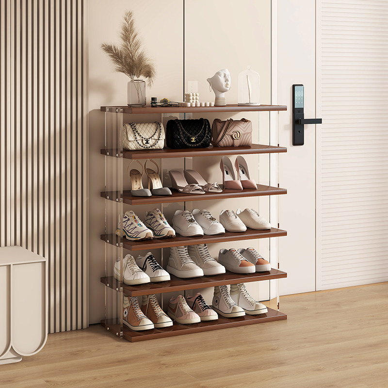 多层家用入户鞋架亚克力中古风鞋柜落地式大容量简约鞋柜收纳架,住宅家具,鞋架,淘宝优惠券,粉丝福利购,淘宝优惠卷
