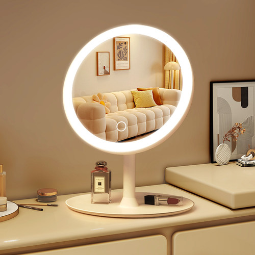 台式智能led化妆镜带灯女生梳妆