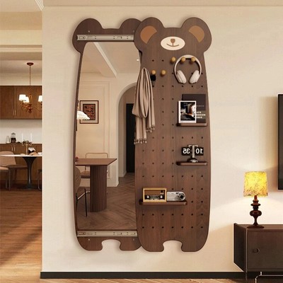实木壁挂推拉镜全身镜