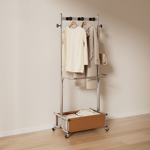 落地挂衣架卧室不占空间可移动金属衣帽架挂包包架次净衣架置物架