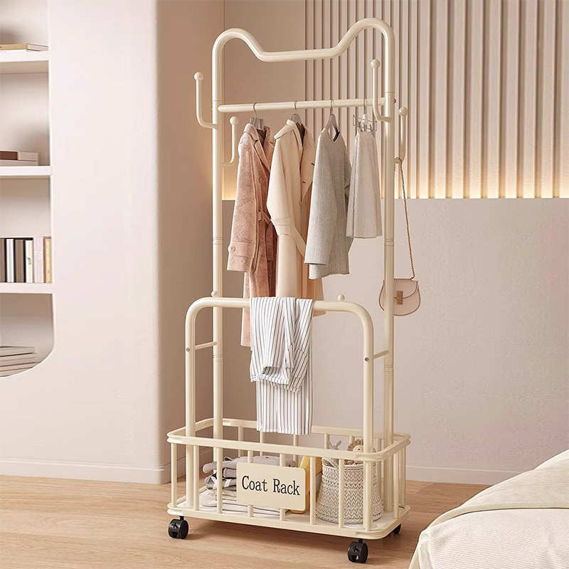 衣架可移动家用落地卧室挂衣架室内轻奢晾衣架简易衣帽架衣服架子