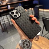 散热编织适用苹果16pro手机壳iPhone15 11ProMax新款 保护套plus硅胶软壳5pm全包防摔bv透气仿皮男女