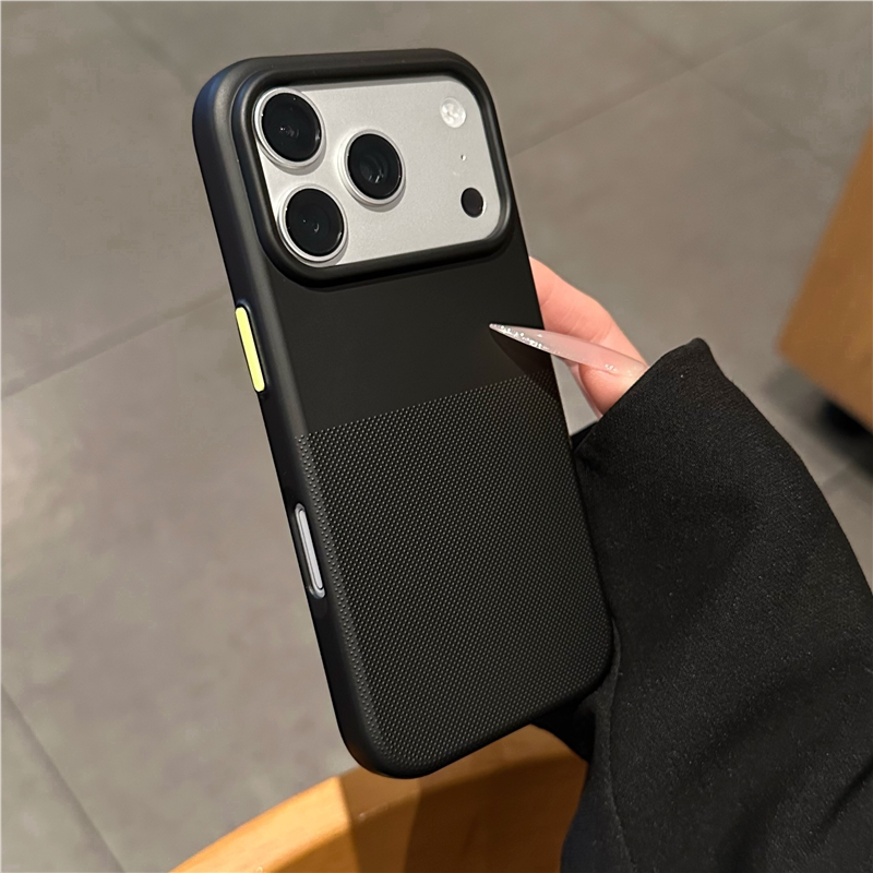 肤感磁吸点纹壳适用苹果17Pro手机壳iPhone16promax内置绒里15/14PM全包防摔ip13磨砂防滑12简约11纯色保护套