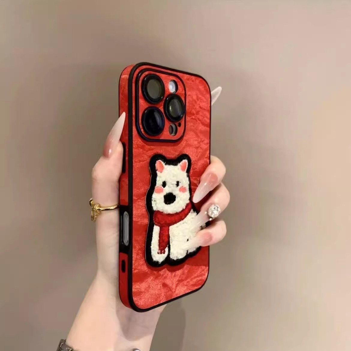 卡通刺绣16手机壳防摔软壳