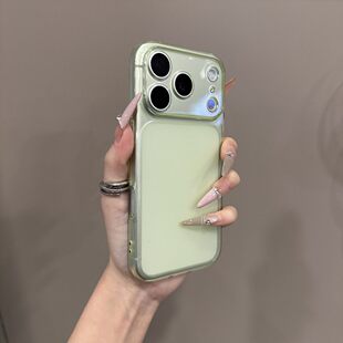 秒变17大视窗磨砂TPU适用苹果17promax手机壳女款16pro少女心15简约透明硅胶苹果14新款个性创意13防摔软壳
