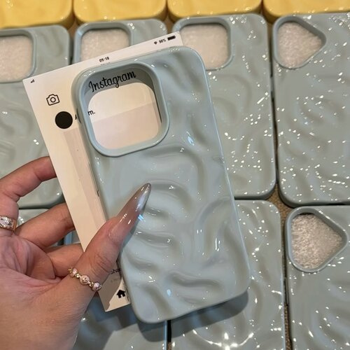 ins风波浪褶皱壳适用苹果17壳