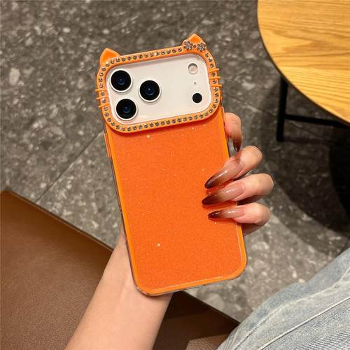 高级感适用苹果17猫耳朵点手机壳