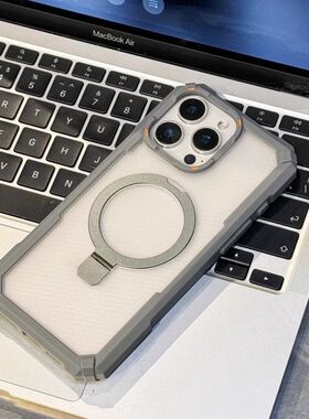 加厚防摔适用iPhone16手机壳promax苹果15全包外壳14Pro磁吸充电13带镜头膜12折叠支架ipone11保护套pm高级感