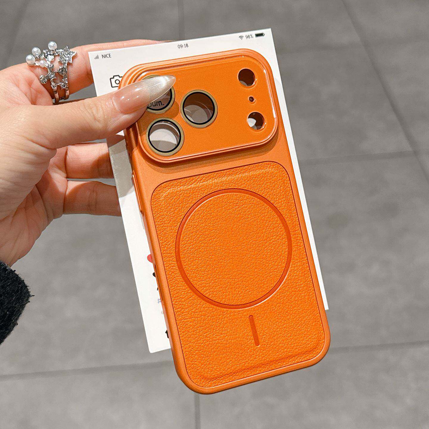 秒变17皮纹磁吸适用苹果17/16promax手机壳15/14/13新款2025网红爆款高级版超漂亮iphone17promax女款巨好看