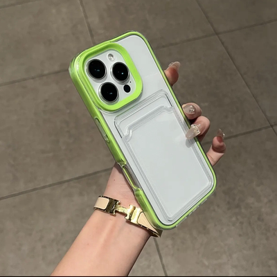 插卡包糖果色二合一苹果好手机壳