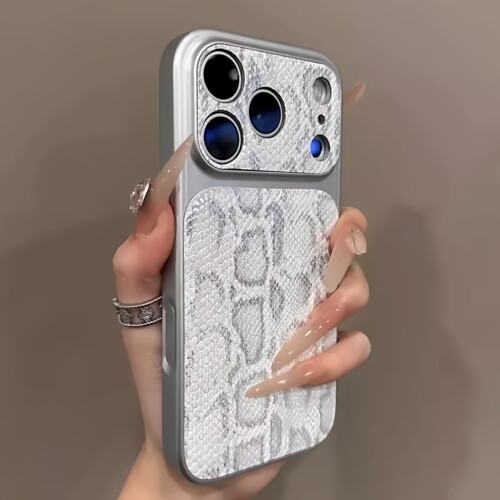 苹果皮质蛇纹相机按键大视窗壳