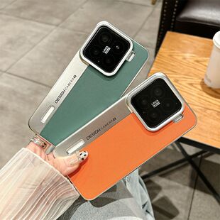 创意素皮拼接适用小米15手机壳超薄新款xiaomi15ultra保护壳全包防摔小米14pro硬外壳13ultra简约肤感抗指纹