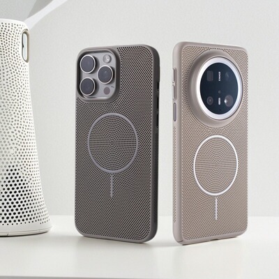 散热蜂窝透气网状镂空磁吸细圈壳