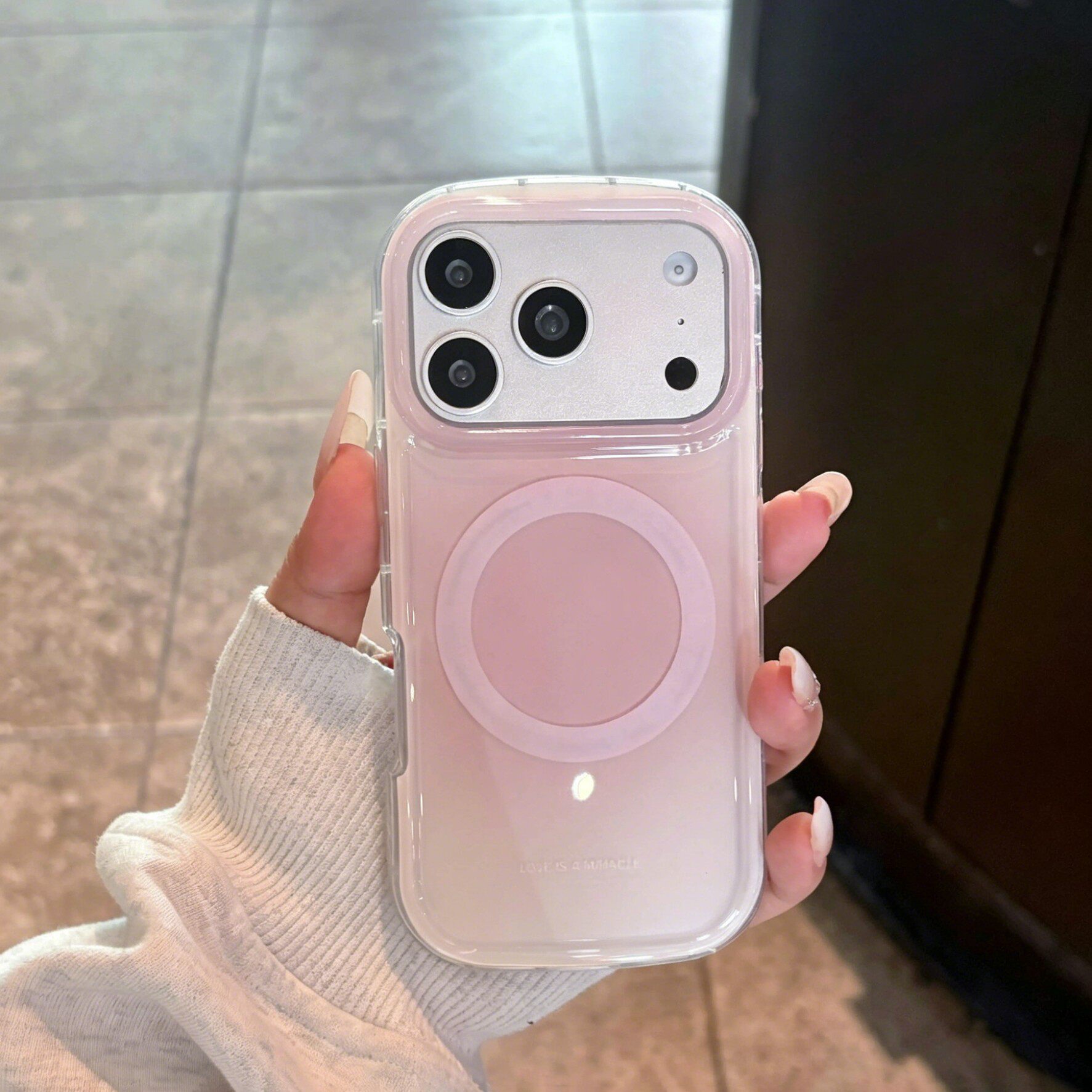 磁吸晕染灰粉色适用iphone17手机保护壳IPhone16ProMax新款华为Mate80Pro渐层气囊防摔Pura80高级好看小米17