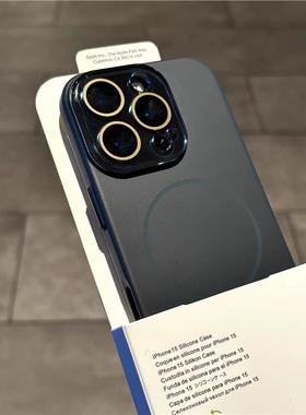 碳灰色高级感水晶镜头细圈磁吸适用苹果16Pro手机壳新款iphone15promax超薄14pro肤感磨砂16plus全包13硬套12