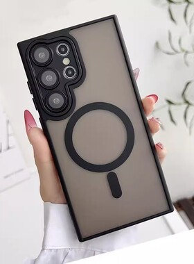 适用三星A35/36手机壳带镜头膜s23plus摄像头全包s25u磨砂肤感s24磁吸s23u防摔s22u高级感s24+外壳s22u外壳