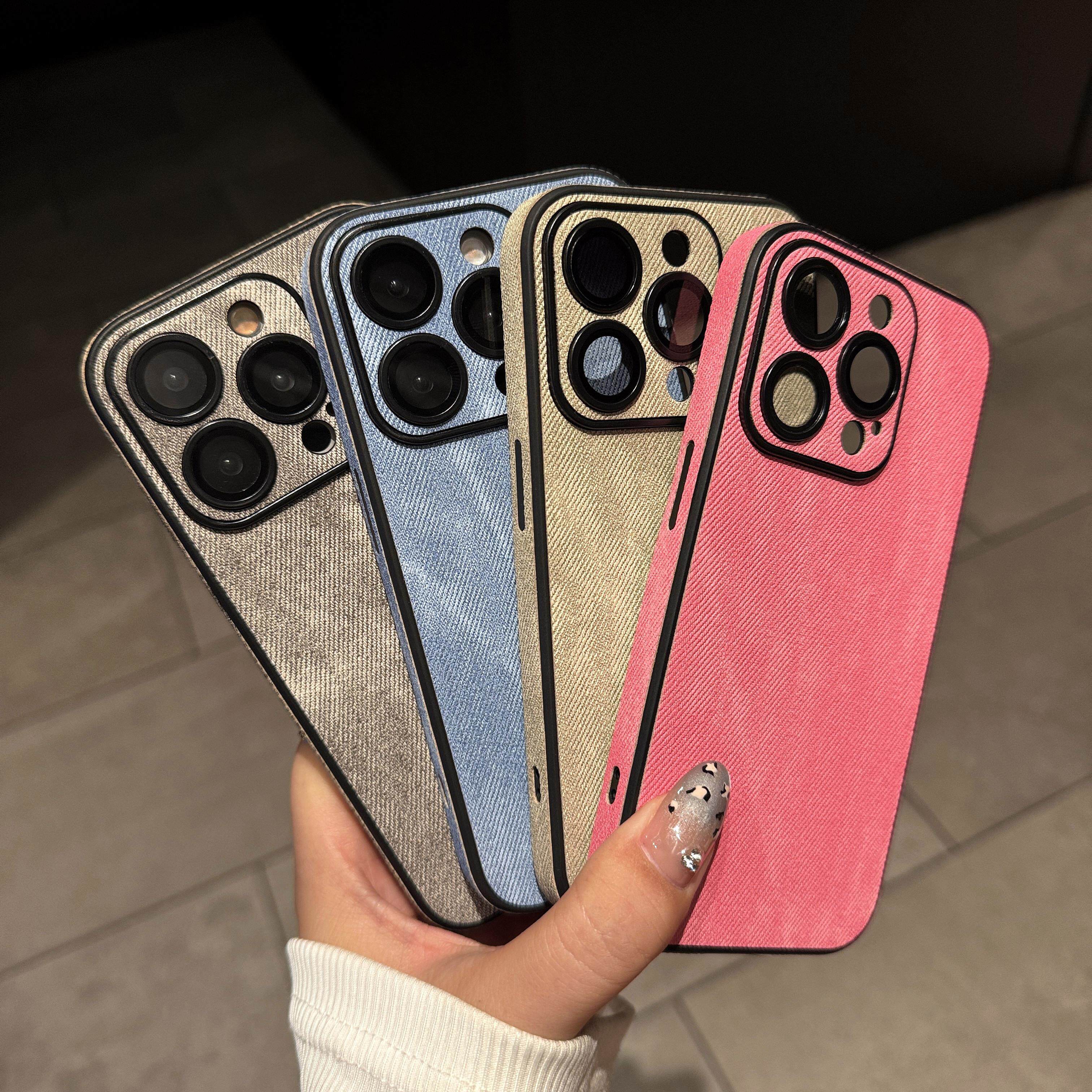 全包牛仔一体镜头膜轻奢手机壳