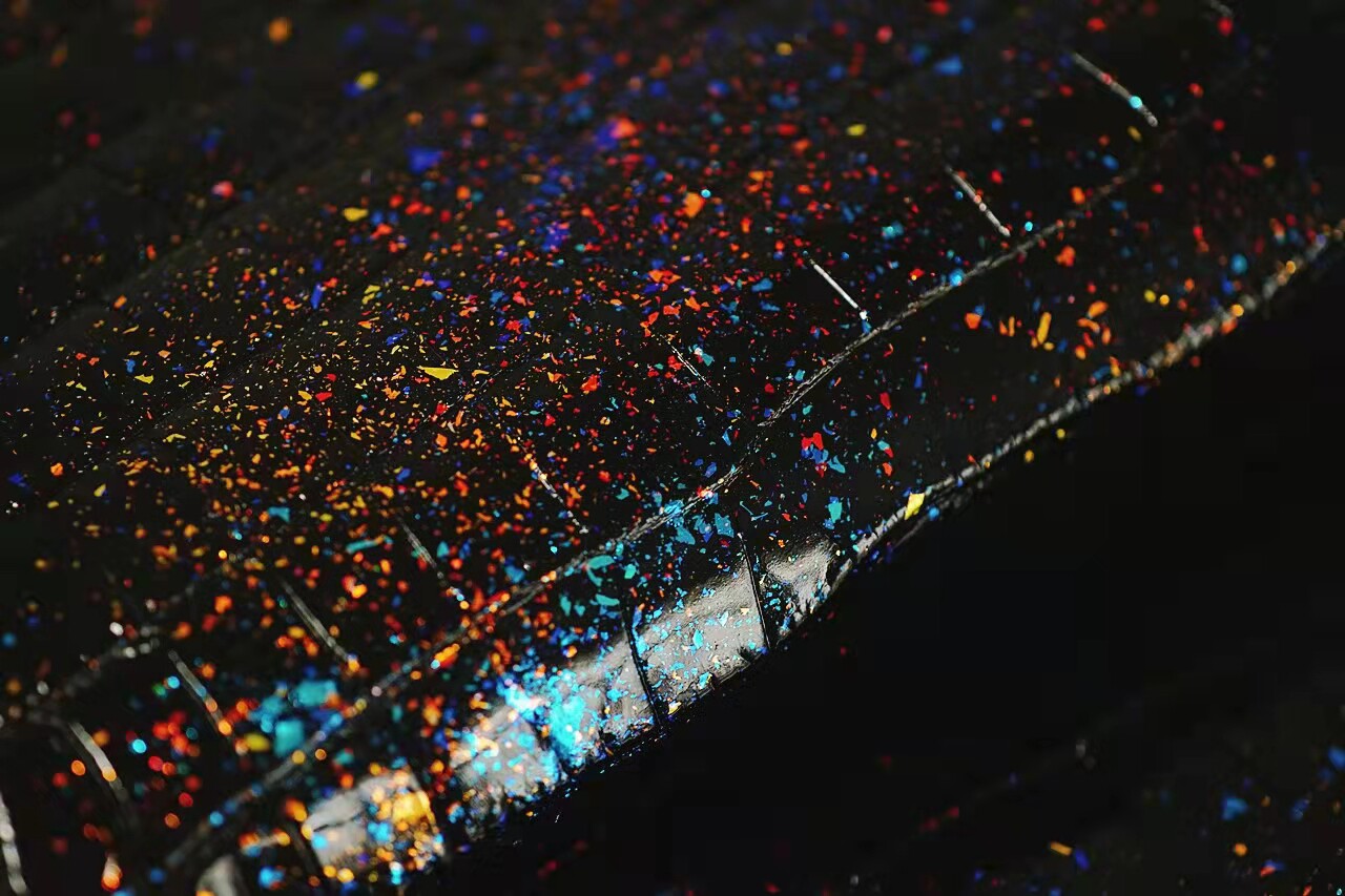 原创洒金特价特效星空火彩鳄鱼纹海绵垫/布料/面料/