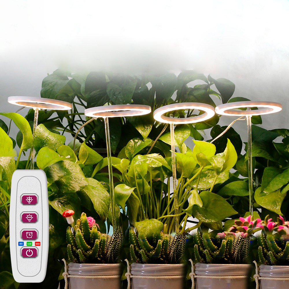 天使环植物生长灯LED全光谱多肉补光灯家用绿萝荷花种植灯_虎窝淘