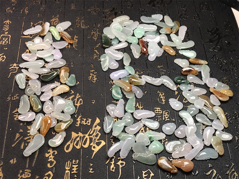 天然緬甸翡翠A貨 高級定制 1號如意福瓜平安扣福豆葉子