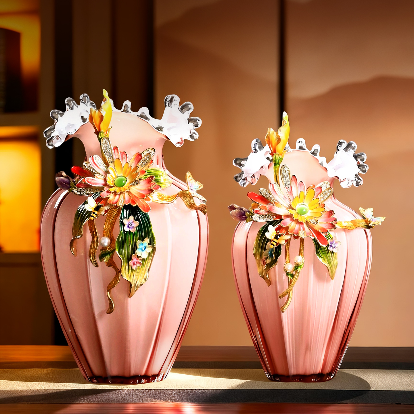 玄关桌面摆件客厅轻奢高档2025新款酒柜办公室装饰开业礼物工艺品