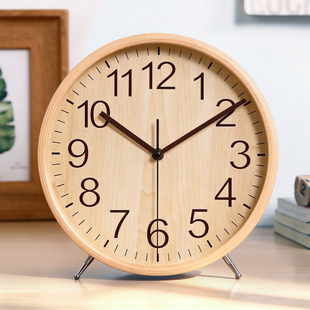 胡桃木钟表挂钟客厅时钟挂墙实木2025新款简约大气高级感装饰挂表