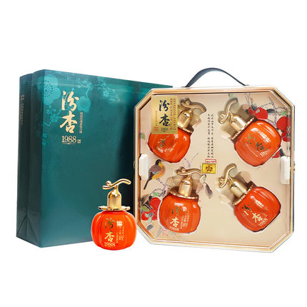 汾杏山西杏花村万柿如意好礼清香型白酒 248ml*4瓶礼盒装53度