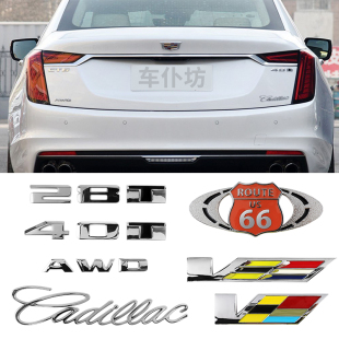 适用凯迪拉克ATSLXTSL 车标 XT5XT4CT6排量标叶子板引擎盖后尾改装